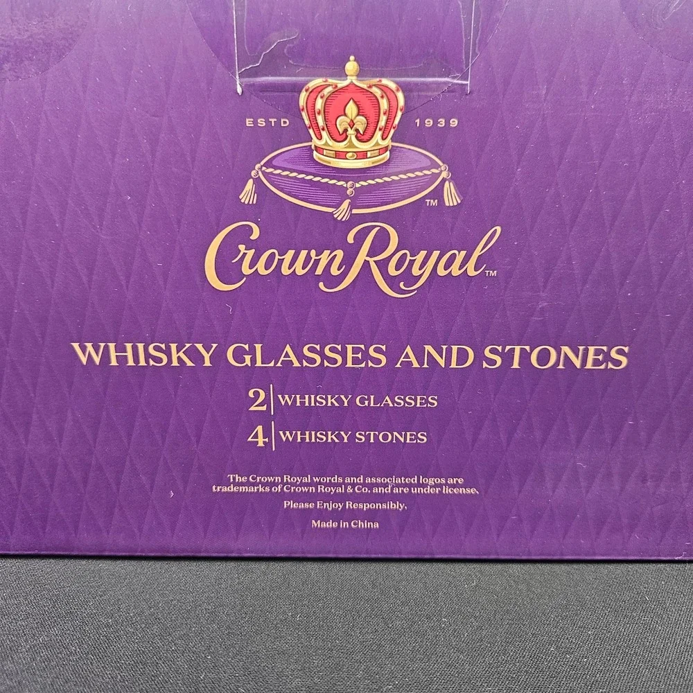 Crown Royal Whisky‎ Glasses and Stones 6 Piece Set New